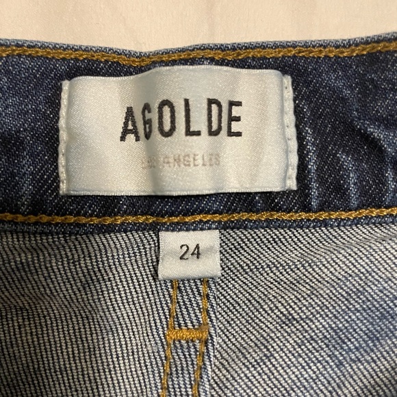 Agolde Riley Long Jeans (Medium/Dark) - Picture 4 of 5